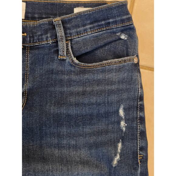 Frame Le Garcon Straight Leg Stretch Jeans, Lupine Grind, Size 26 - Picture 7 of 9